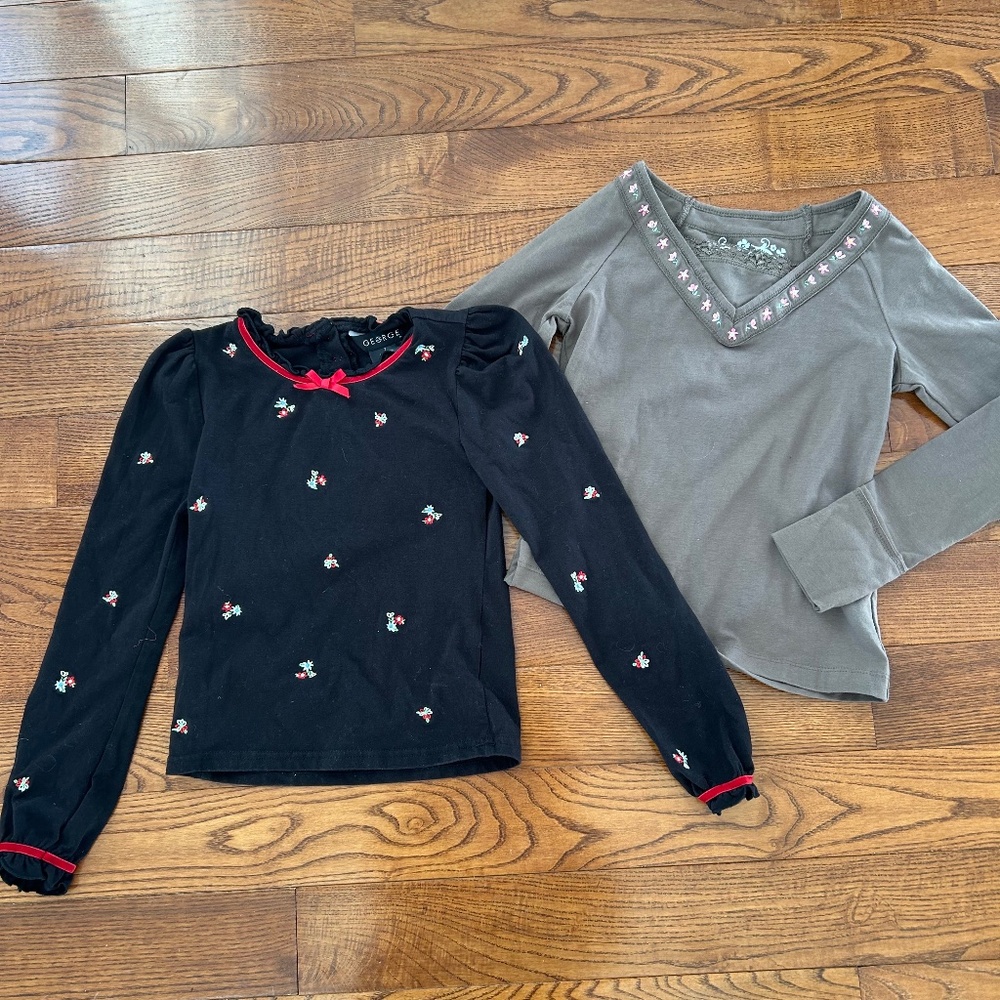 The Children's Place & George girls 7/8 bundle of 2 shirts